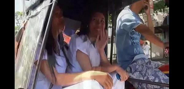  Two sexy Filipina nurses give special care to lucky male tourist